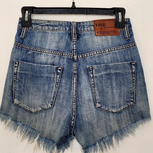 One Teaspoon High Waist Bonita Shorts Size 24 - Picture 6 of 8